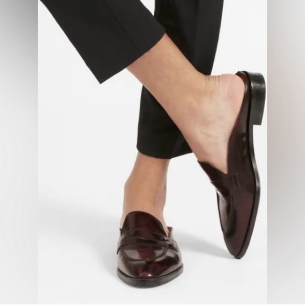 Everlane oxblood mules